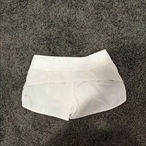 White Ivivva Speed Up Shorts 2.5